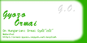 gyozo ormai business card